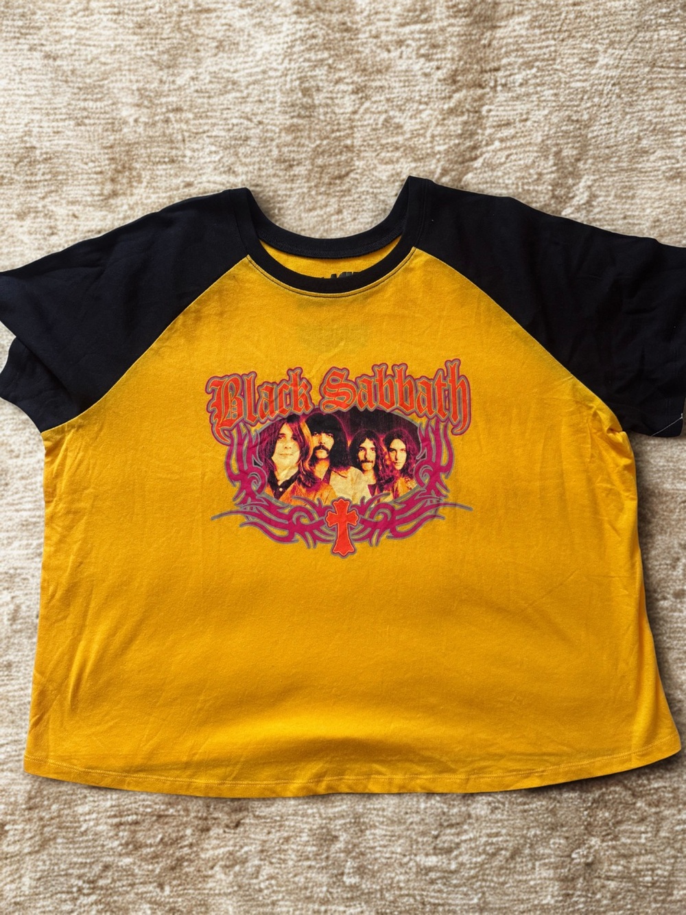 Yellow and Black Black Sabbath Graphic Tee by Torrid
